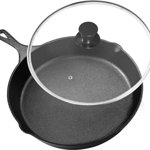 Voorgekruide gietijzeren pan 20 cm voor braadpan grillpan steakpan pannetje met handvat