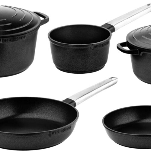 Westinghouse Pannenset Performance Blissful Black - complete pannenset - inductie en alle andere warmtebronnen - 5 Delig