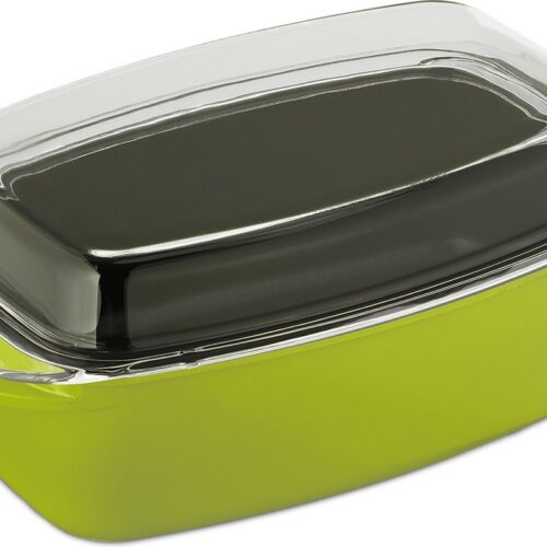 braadslede met deksel - 5 l - antiaanbaklaag - aluminium - glas - vaatwasserbestendig