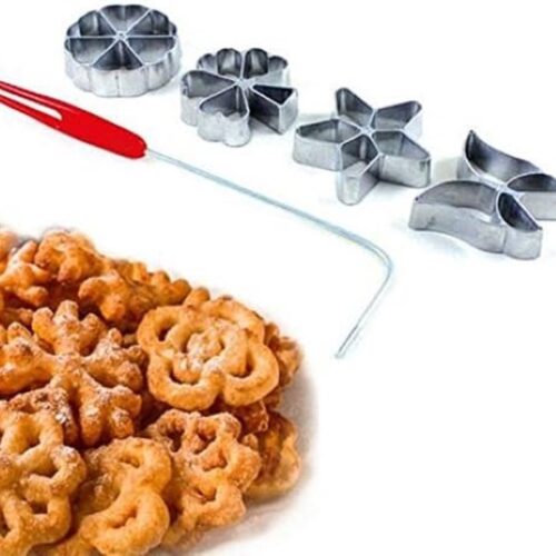 traditionele deegvorm - Hvorost Wafelijzer Wafel Bakken Spree Forest Bows Set van 4
