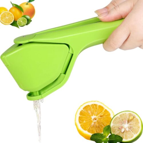 1 stuk - Citroenpers - Handmatige citroenpers - Handmatige platte pers - Stevige en duurzame citruspers - Opvouwbare sapcentrifuge - Geschikt voor het persen van sap uit citroenen, limoenen, mandarijnen, sinaasappels en ander fruit (groen)