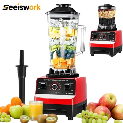 2000W Zware Commerciële Blender Stationaire Mixer Keukenmachine Ijs Smoothies voor Keuken High Power Juicer Blender BPA Gratis