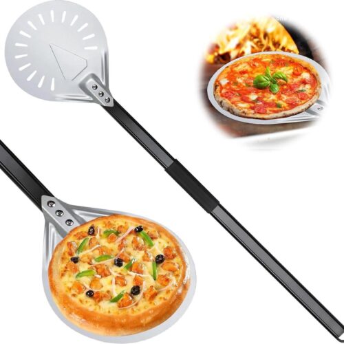 203 cm aluminium geperforeerde pizzaschep met afneembare handgreep - ideaal voor zelfgemaakte bakkerij pizza's