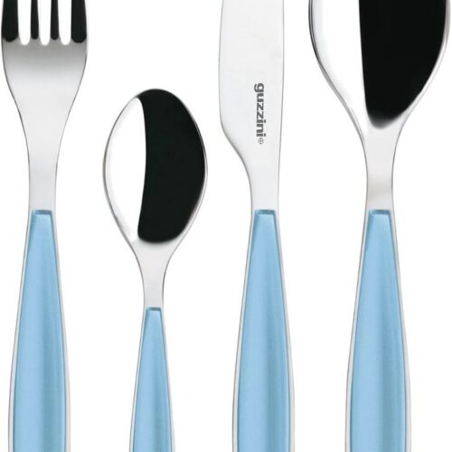 24-delige gekleurde bestekset - Zeeblauw - Tijdloos en stijlvol bestek voor elke tafel