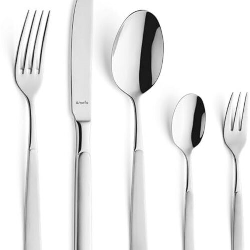 60-delige Bestekset voor 12 Personen - Roestvrij Staal, Vaatwasserbestendig, Eenvoudig en Elegant