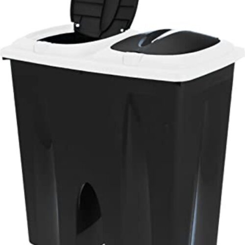 Afvalbak 50 liter - Afvalemmer 50 liter - 30 x 50 x 55 cm - Zwart