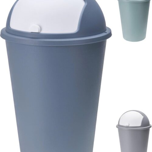 Afvalemmer met schuifdeksel | 50 L Vuilnisemmer voor Keuken, Kantoor en Meer | Duurzaam en Afneembaar ontwerp