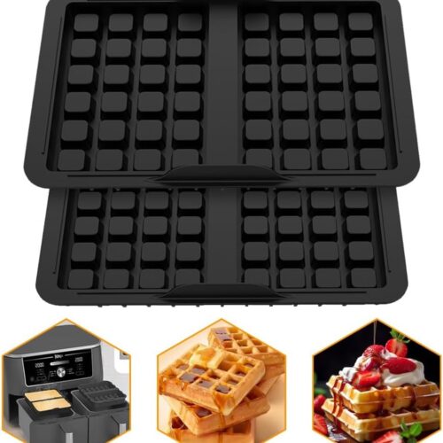 Air Fryer Accessoires - 2 Stukken Wafelijzer - Compatibel met Ninja AF400EU, AF451EU, SL400EU en AF500DE - Belgische Wafel Maker Silicone Accessoires