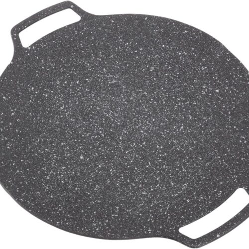 Allecto Plus - Universele Niet-klevende Grillpan voor Inductiekookplaat - Koreaanse BBQ Grill Pan - Ronde Griddle Braadpan voor Thuis en Buitenkachel - Barbecue Camping - 30cm.