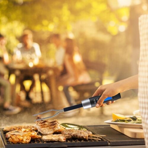 Allecto plus - Digitale Vleesthermometer Vork met LCD-scherm voor Keuken, Grill en Barbecue - Meet Snel en Nauwkeurig de Temperatuur van Vlees, Turkije en Meer!