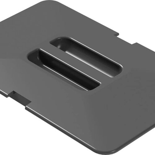 Antraciet kunststof deksel voor afvalemmer 15,5x23 cm - Geschikt voor vuilnisemmer