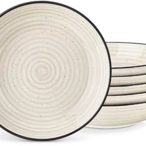 Aurora Serviesset Celestia - 6 delig - 4 persoons - Beige - Dinerborden - Bordenset - Diepe borden - Ontbijtborden - Servies - Keukenservies