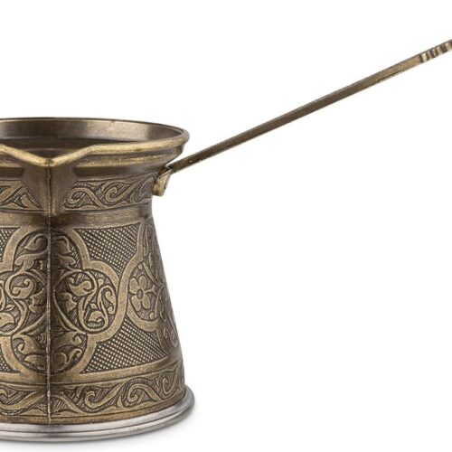 Authentieke handgemaakte Turkse koffiepot Cezve/Ibrik - meerdere maten en kleuren - Verbeter uw koffie-ervaring - Antiek Groen - 6 kopjes