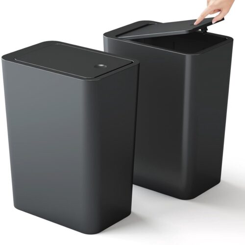 Azomor® Compacte en geurloze afvalemmer set voor keuken en badkamer met persmechanisme