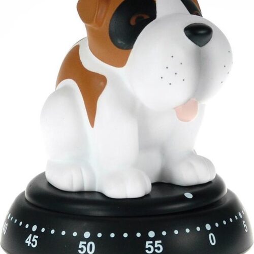 Bengt EK Design - Kookwekker - Hond - 60 minuten - Plastic - Bruin/Wit