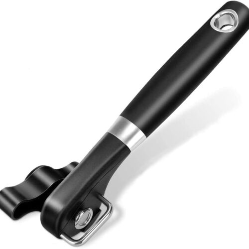 Blikopener met gladde rand, handbediende blikopener, geen scherpe randen met zachte grepen, food grade roestvrijstalen blikopener, professionele ergonomische blikopener voor keuken en restaurant