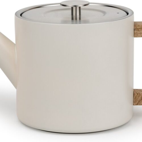 Bredemeijer - Dubbelwandige theepot Narvik - 1,1 liter - Warm wit - Met filter