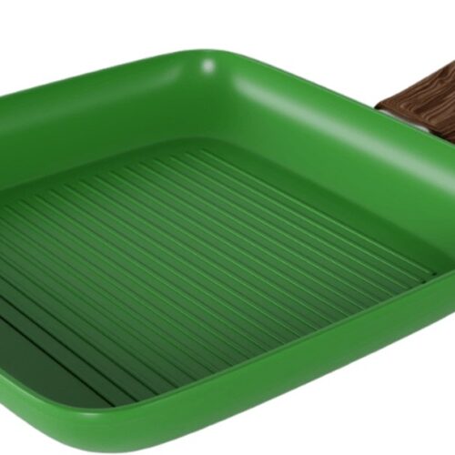Cook & Pan - Go Green Grillpan 28 cm - Inductie Pannen- Keramische Anti-aanbaklaag PFAS-vrij - 7 jaar garantie - Groen