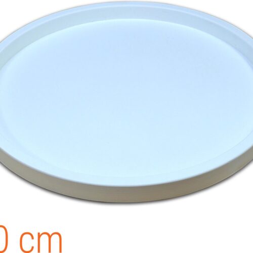 Dienblad Hout Rond Wit 60 cm | Houten Dienbladen 60x60cm Decoratie Serveerplank Groot