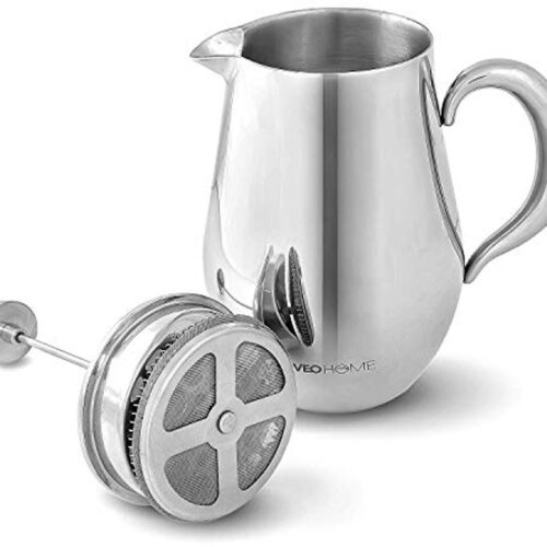 Dubbelwandige French Press - 1 Liter Piston Koffiezetapparaat - Houdt Koffie Lang Warm