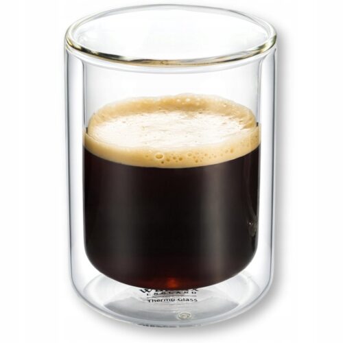 Dubbelwandige glazen theeglas/koffieglas 100 ml hittebestendig