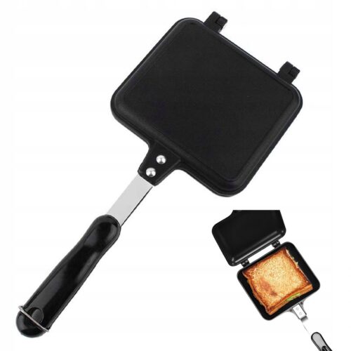 Dubbelzijdige Sandwichmaker & Grillpan 35x15cm - Perfect voor Ontbijt