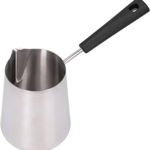 E-Ambar - Turkse Koffiepot Melkpot 600 Ml RVS Latte Cup Boterwarmer Smeltkroes Swift Warmers Set - Glanzende