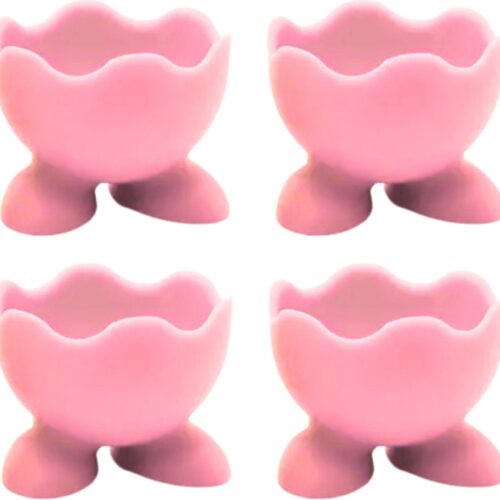 Eierdopjes voetjes - set van 4 - roze - pasen/plastic/kinderen/eidoppen/eierdop/ei/eidopjes/paas decoratie/paasdecoratie/versiering