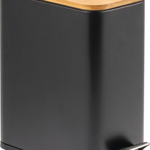 Elegant Bamboe Afvalemmer met Soft-Close Mechanisme - 5L