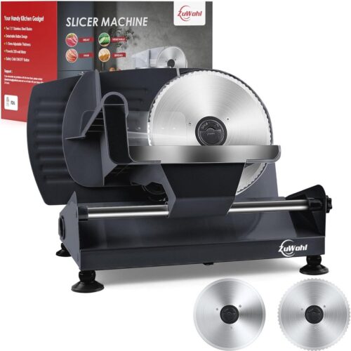 Elektrische Allessnijder 200 Watt - Verstelbare Keukenmachine voor Vlees, Kaas, Brood en Meer