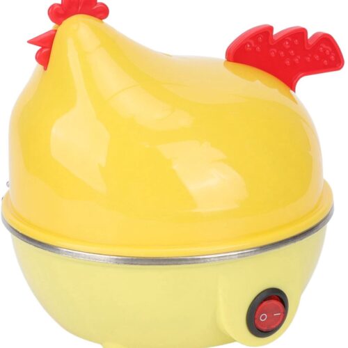 Elektrische eierkoker, kipvormig, duurzaam, 7 eieren, snelle eierkoker met maatbeker voor ontbijt (#1)