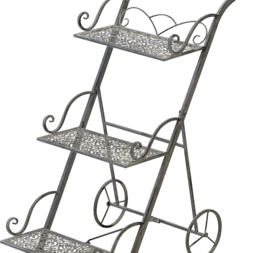 Etagere kar Vida la Viva grey wash metaal - Lesli Living - etagere