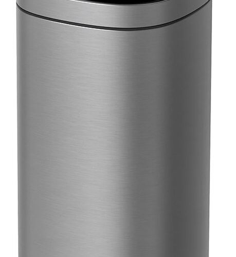 FlinQ Velo Prullenbak - Oplaadbare Vuilnisbak met Softclose deksel en LED-statusverlichting - Afvalbak - RVS Afvalemmer - 50 Liter