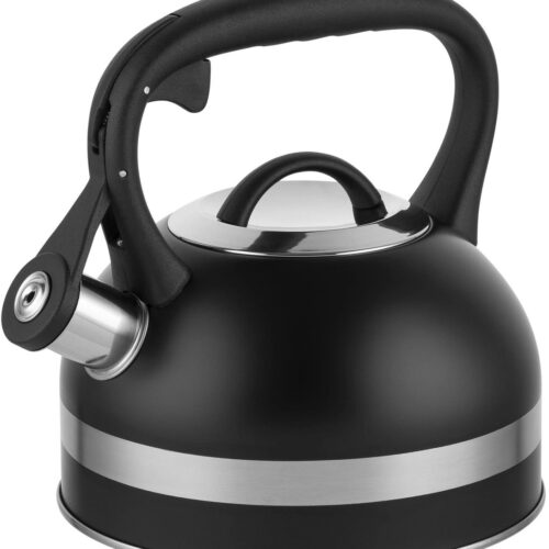 Florina Delux Zwarte Waterkoker met Fluitje - 1.8L - Geschikt voor Inductie