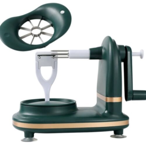 Fruitschilmachine - Handmatige Appel en Peer Schiller - Met Zuignap en Antislip Onderstel - Multifunctionele Keukenmachine - Voor Appels, Peren en Aardappelen - Keukenaccessoire - Voor Huishoudens en Keukenliefhebbers - Donkergroen