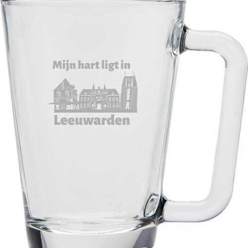 Gegraveerde theeglas 26cl Leeuwarden