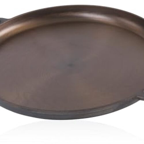 Gepolijste gietijzeren paella-pan, 35 cm - Ideaal voor grillen, braden en bakken