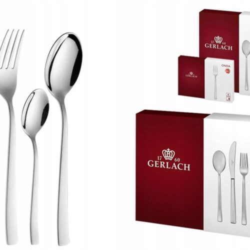Gerlach Onda Bestekset 98 Delen voor 18 Personen - RVS 18/10 Glans