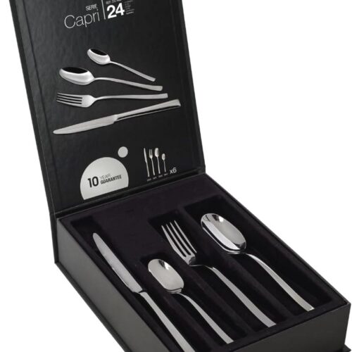 Geschenkdoos Bestekset 24-delig - Hoogwaardige RVS Messen, Vorken en Lepels