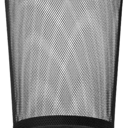 Goodivery® - Prullenbak voor kantoor - Prullenbak voor kantoor - 19 liter - afvalemmer - prullenbak van draadgaas - afvalemmer - prullenbak - metaal - rond - XXL - zwart