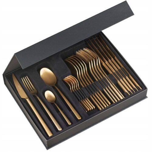 Gouden Bestekset Villa Italia Mariza 24 Delen voor 6 Personen