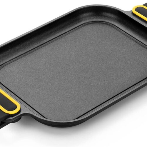 Grillpan 32 x 24 cm Gesmeed aluminium antiaanbaklaag zonder PFOA Geschikt voor alle kookplaten inclusief inductie