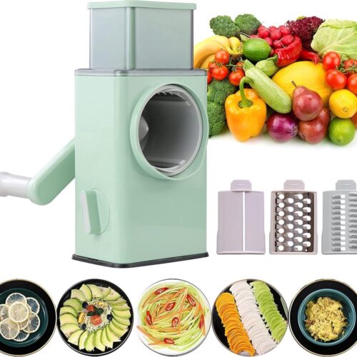 Groentesnijder - Mandoline - Keukensnijder ­- Handmatig - Rasp - Uiensnijder - Hakmolen - Foodprocessor - Bpa-Vrij - Multifunctionele Groentesnijder - Keukenmachine - Groentesnijder Multifunctioneel