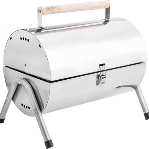 HI Houtskool Barbecue - Tafelbarbecue - RVS - Zilver