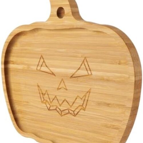 Halloween Bamboe Pompoenschaal - Decoratieve Pompoenvormige Serveerschaal - Duurzame Snack- en Snoepschaal - Herbruikbare Tafeldecoratie voor Halloween, Herfst en Feestjes