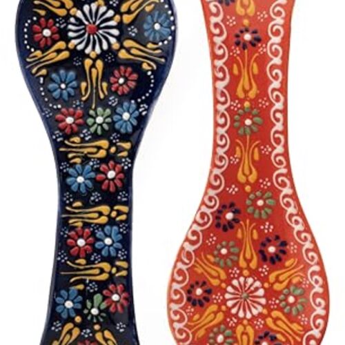 Handgemaakte keramische lepelsteun - Stijlvolle lepelhouder voor aanrecht en fornuis