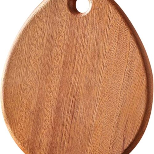 Houten snijplank met ophanggat, dienblad, Butcher Block, multifunctionele serveerschaal voor snijwerk, traanvormig