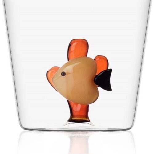 Ichendorf Milano - Waterglas Yellow Fish Amber Seaweed - Waterglazen