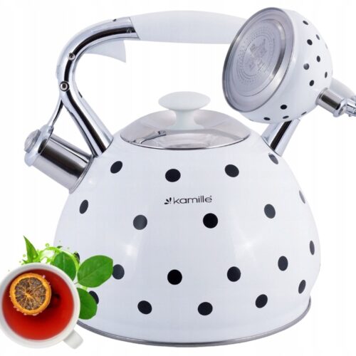 Kamille RVS Waterkoker met Fluitje - 3L - Geschikt voor Inductie