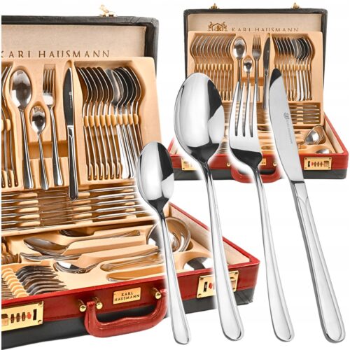 Karl Hausmann ERIS 72-delig bestekset RVS voor 12 personen in koffer